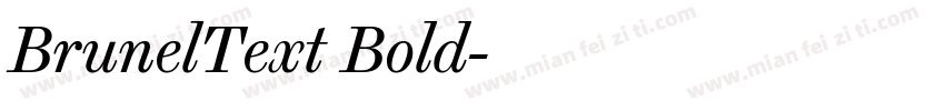 BrunelText Bold字体转换